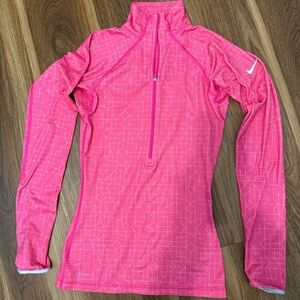 Nike Pro Pink Geometric Long Sleeve Top